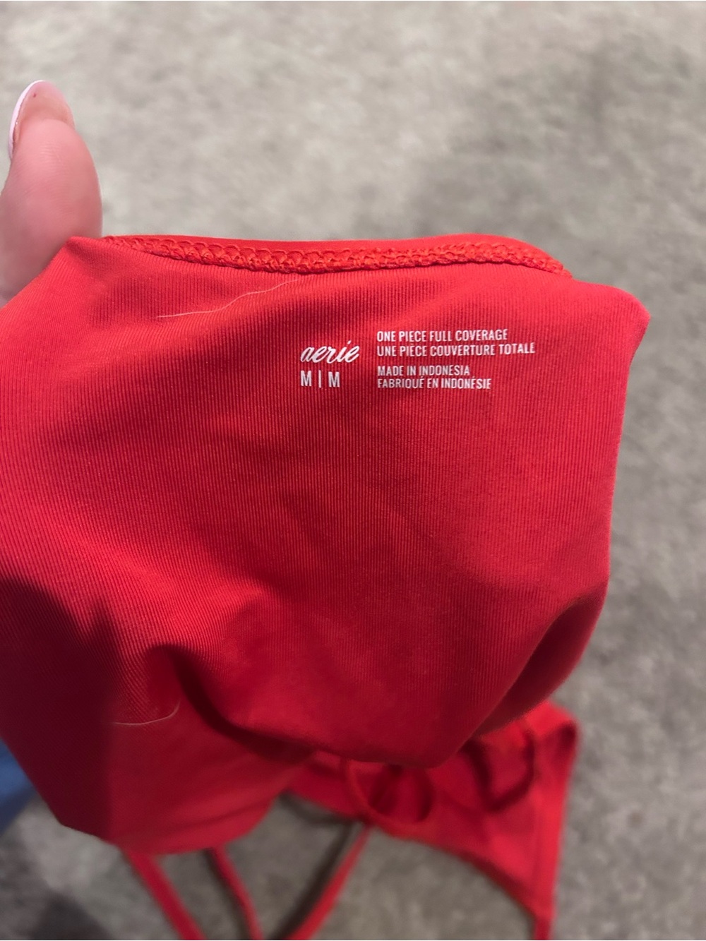 aerie Red One-Piece Swimsuit - Picture 3 of 3